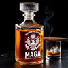 Republican State Glass Whiskey Decanter, Whiskey Bottle - US Patriotic Pride Gifts For Conservative Supporters, Wine, Bourbon, Whiskey Lovers - Raise Honor High