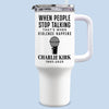 Republican State 40 Oz Stainless Steel Tumbler With Handle - US Patriotic Pride Gifts For Conservative Supporters, CK Legacy Edition - Voice To Stop Violence