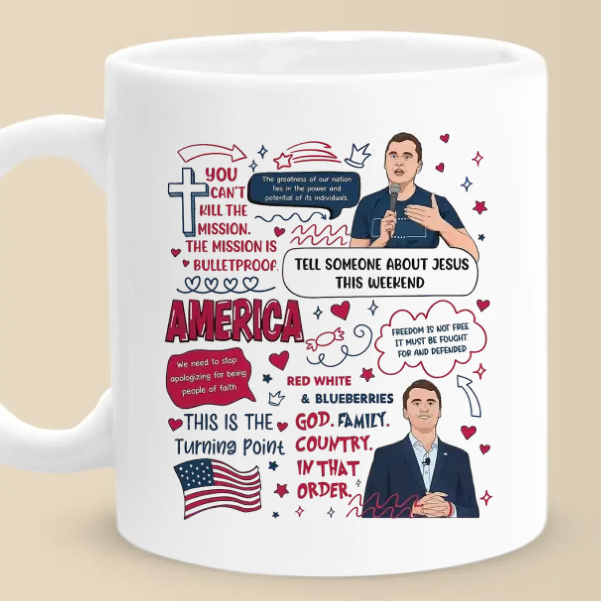 Republican State Mug - US Patriotic Pride Gifts For Conservative Supporters, CK Legacy Edition, Patriots - The Mission Is Bulletproof