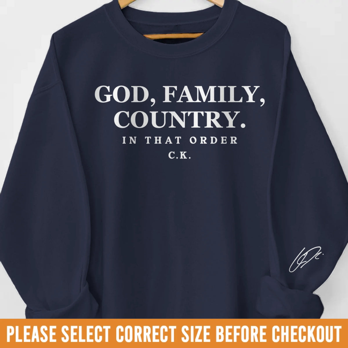 Republican State Unisex Sweatshirt, Hoodie With Design On Sleeve - US Patriotic Pride Gifts For Conservative Supporters, CK Legacy Edition - God, Family, Country