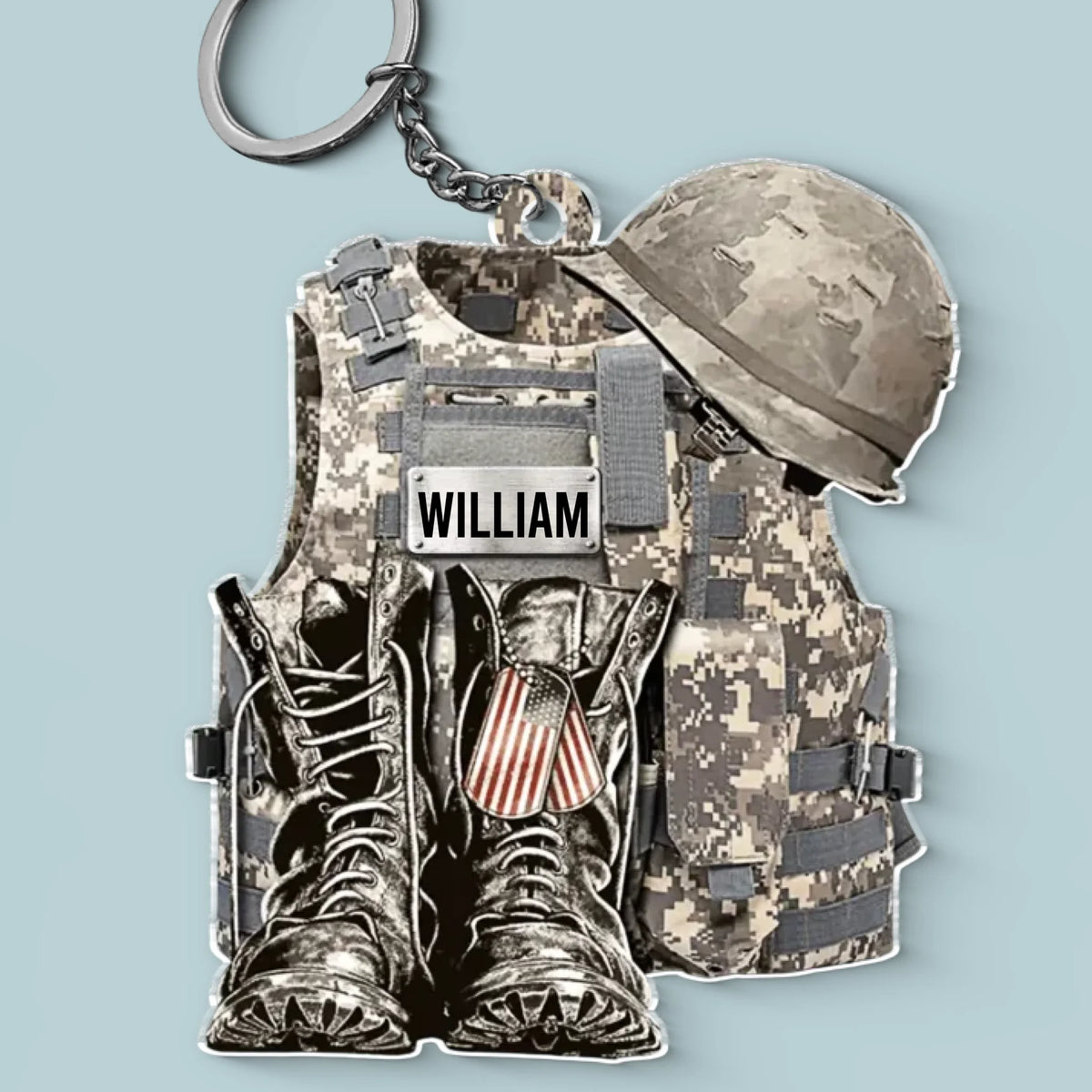 Custom Republican State Acrylic Keychain - US Patriotic Pride Gifts For Conservative Supporters - I Love Freedom