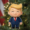 45 47 Republican State Acrylic Ornament - US Patriotic Pride, Christmas Gifts For Conservative Supporters - Red, White, And Jolly