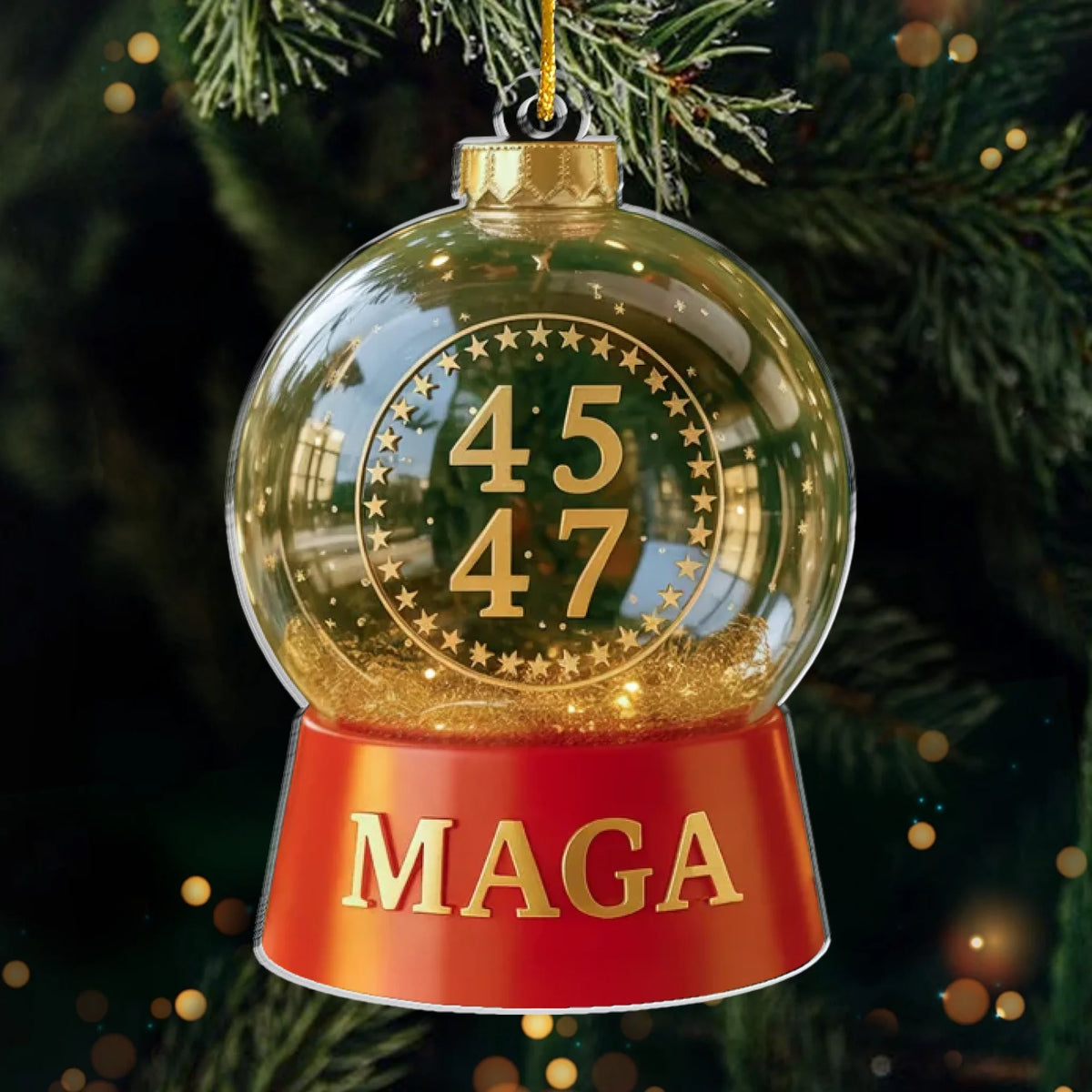 45 47 Republican State Acrylic Ornament - US Patriotic Pride, Christmas Gifts For Conservative Supporters - 4547 Christmas