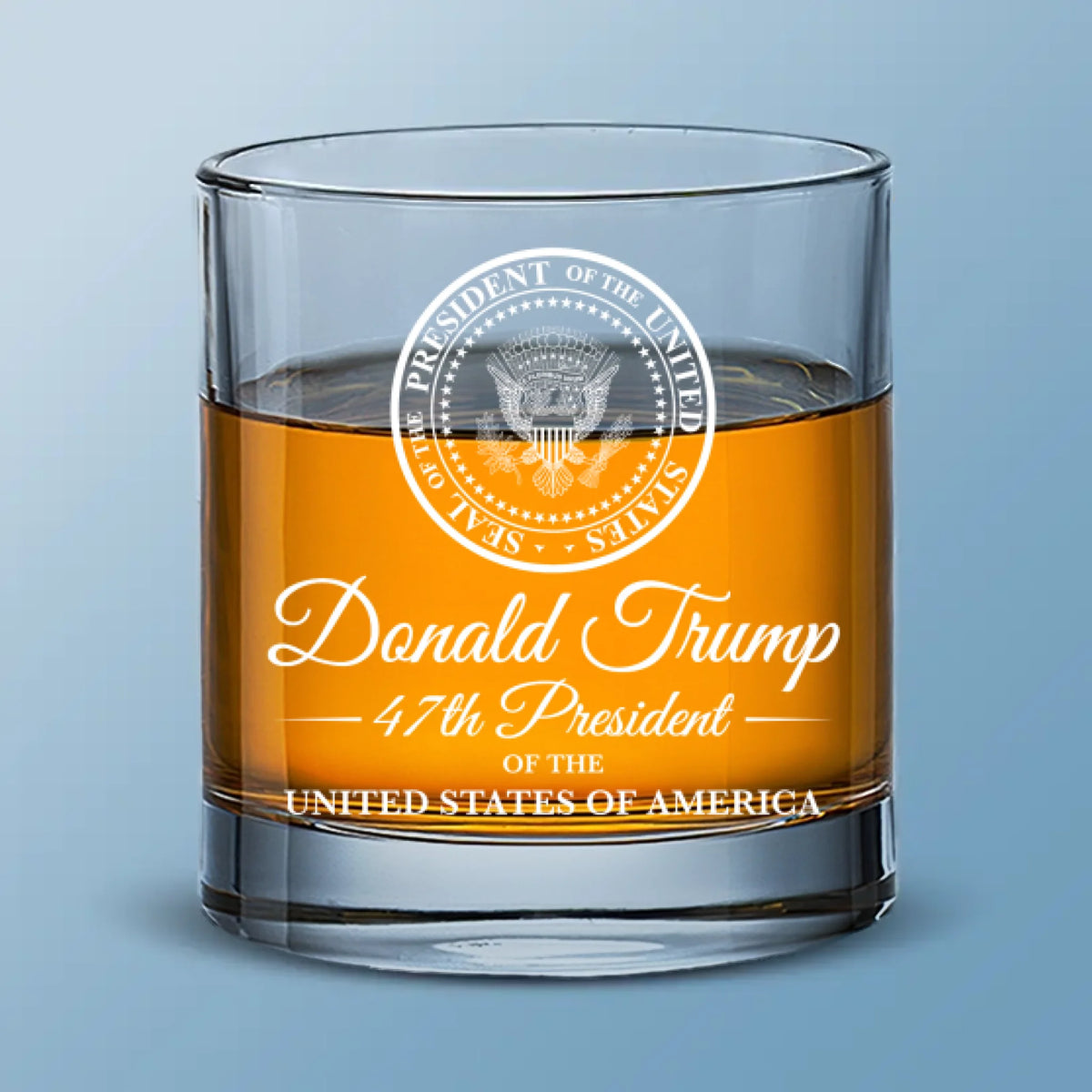 45 47 Republican State Whiskey Glass - US Patriotic Pride Gifts For Conservative Supporters, Wine, Bourbon, Whiskey Lovers - 47 Limited Edition