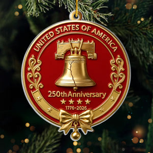 America 250 - Republican State Acrylic Ornament - US Patriotic Pride, Christmas Gifts For Conservative Supporters - Time To Celebrate