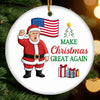 Republican State Custom Christmas Ceramic Ornament - US Patriotic Pride, Christmas Gifts For Conservative Supporters - Sleigh The Greatest Season