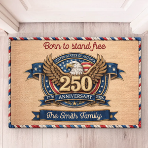 Custom Home Decor Decorative Mat - Personalized America 250th Anniversary Gifts For Mom, Dad, Brother, Sister, Kids - Honor The Spirit Within