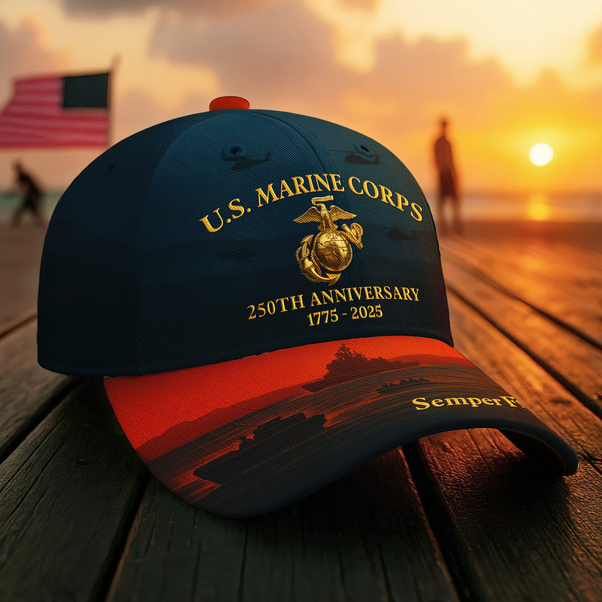 Republican State Hat, All Over Print Classic Cap - US Patriotic Pride Gifts For Conservative Supporters - Earned, Never Given - Semper Fidelis