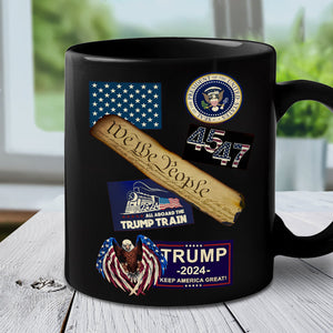 We The People Stand With Red Side - US Election Black Mug