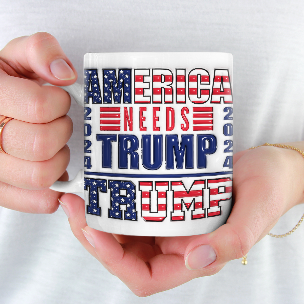 America Needs Trump - 3D Inflated Effect Printed Mug
