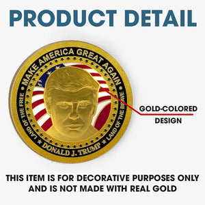 Land Of The Free, Land Of The Brave - US Elections Gold-Colored Coin