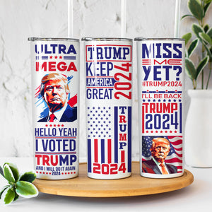 Hello Yeah, I Voted Freedom - 20oz Skinny Tumbler