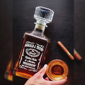 Distilled In Freedom, Bottled With Pride - US Patriotic Pride Glass Whiskey Bottle