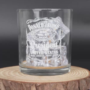 I Stand With Trump - US Election Whiskey Glass - Gift For Trump Supporters